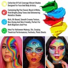 Ucanbe Athena Face Body Paint Oil Palette 20 Colors Black White 168g