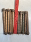Wood Bobbins Spools Industrial Style Spindles 8  And 8 75  Wooden Quills Lot-10