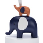 Playful Elephant Blue white Nursery Lamp With Shade And Light Bulb