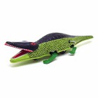 Vintage Wind-up Tin Crocodile  Retro Collectible Metal Alligator Tin Toy