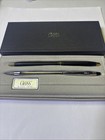 Cross Pen   Pencil Set Black Gold Ballpoint   Chrome Mechanical Pencil W tested