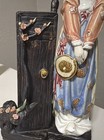 Chinese Shiwan Ceramic Lady Waiting By Door With Flowers Figurine 13    Tall