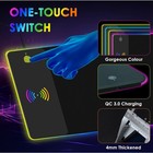 Wireless Charging Rgb Gaming Mouse Pad 10 Color Computer Gamer Esports Mouse Pad