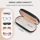  Glasses Case Hard Shell - Pu Leather Eyeglasses Case For X-large Black