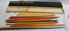 Vntg Dansk Designs White cream Orange Tiny Taper Candles 1 4   