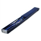 Silk Hand Fan 8  Blue Butterfly Lily Blossom Folding Pocket Purse High Quality