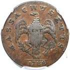 1788 R 10-l R-2 Pcgs Vf 25 Period After Massachusetts Cent Colonial Copper Coin