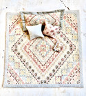 1 12 Scale Miniature Cottagecore Quilt   4 Pillows Set   1 Junk Journal