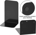 Bookends 1 Pair  Black Metal Book Ends  Heavy Bookends For Shelves  Book Stopper