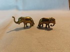 Vintage Tiny Miniature Brass Elephant Figurines  Perfect Dollhouse Size