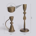 Antique Brass Cast Iron Candle Holders Set Of 2 - Vintage Decorative Taper Candl