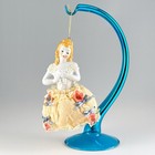 Half Doll Pin Cushion Scented Ornament Yellow Dress Sewing Pincushion Vintage