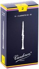 Vandoren Traditional Bb Clarinet Reeds Strength 2 Box Of 10