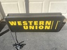 Vintage 39  Western Union Advertising Double Sided Lighted Can Sign Original Box