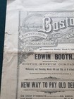 Edwin Booth   Boston Mueseum Programme   New Way To Pay Old Debts   1885