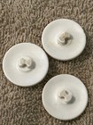 Vintage White Celluloid 1  Diameter Colt Shank Buttons B4