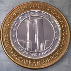 Mccarran  10 Gaming Token  999 Silver 9 11 Twin Towers Las Vegas Casino Coin