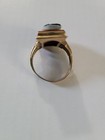 Very Rare Antique Ostby   Barton 10kt Gold Cameo Ring Sardonyx Or Agate onyx 