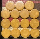 Vintage Backgammon Set With Bakelite Red And Butterscotch Yellow Swirl Pieces