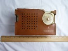 Vintage General Electric All Transistor Radio White Wleather Case Untested As Is