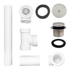 Westbrass Tip-toe Sch  40 Pvc Bath Waste  Polished Nickel  One-hole Elbow