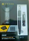 Cross Calais Fountain Pen  Matte Black   Chrome  Medium Nib  6 Free Cartridges