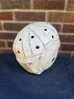 Vintage Antique White Leather Adult Football Ball Old Suspension Helmet
