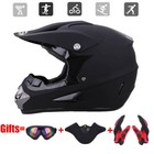 Dot Motorcycle Adult Helmet  goggles  gloves Motocross Mx Atv Dirt Bike Off Road