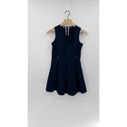 Izod Pleated Jumper Dress Girls Size 12 Navy Blue School Uniform Twill Euc