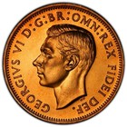 Great Britain  1951 George Vi Half Penny  1 2 Penny  Pcgs Pr 65 Red 