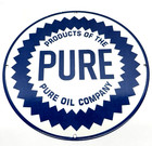 Pure Oil Company     Vintage Porcelain Sign - Service Station Pump Plate