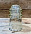 Hemingray-9  3 5  Clear Glass Insulator  Made In U s a  18-42