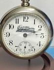Antique New Era Usa Pocketwatch 18s 7j Locomotive Train Dial Runs Ny Standard 8x