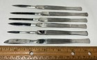 Vintage Medical Surgical Scalpel Set Of 6 In Stainless Steel Case
