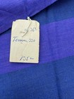 Rare 9 Yds Vintage French Handwoven Fabric Deadstock Indigo Purple Stripe