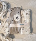 Carter s Just One You Baby Hooded Towel  Bath Towel   Robe Set Gray Bear Theme