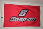 Snap On Tools Promo 3x5ft Room Shop Man Cave Logo Emblem Red W silver 4 Grommets