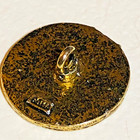 All Over Design On Vintage Gilt Metal Designer Button Signed Roma 7 8   
