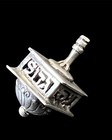 Rare Miniature Silver Jewish  Dreidel For  purim -             Feast Handmade Judaica