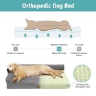 Cozy Kiss Orthopedic Dog Bed Xl 42x30x7 5 Inch Grey - 100 Lbs Capacity