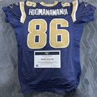 Michael Hoomanawanui Game Worn Blue Jersey 86 St Louis Rams   Cleveland Browns
