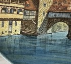 Antique Villeroy   Boch Mettlach N  rnberg Henkersteg Scenic Wall Plate 12 5   