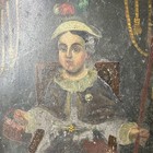 Antique Mexican Retablo  Oil On Tin - Ni  o De Atocha   C 1890