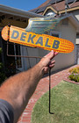 Antique Dekalb Corn Seed Tin Flying Ear Weathervane Double Sided Sign