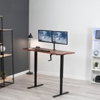 Vivo Manual 60    X 24    Stand Up Desk   Dark Walnut Table Top  Black Frame