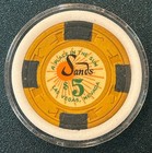  5 Sands A Place In The Sun   tcr X 600-699  Casino Chip Las Vegas Nv