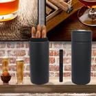 Popular Cedar Wood Lined Portable Travel Leather Cigar Humidor Case pack