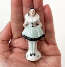 Art Deco Pierrette Lady Pin Cushion Half Doll Figurine Porcelain Vtg Old Germany