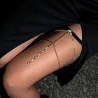 Nwot Handmade  hera  Silver Thigh Chain Garter Belt  Wedding Prom Accessories