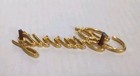    vtg Cadillac Eldorado Biarritz Script Badge Emblem Logo Nameplate Gold Oem Car 